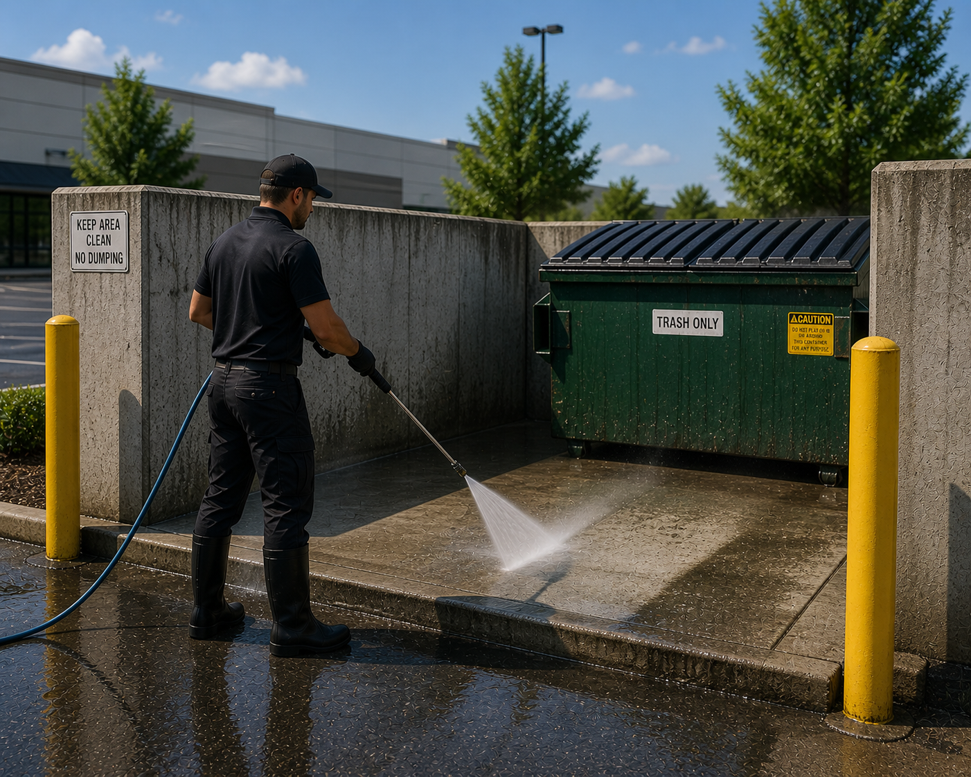 Dumpster Pad Cleaning service in Broward County, Florida